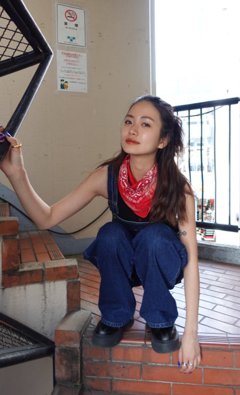 ワークデニムサロペット